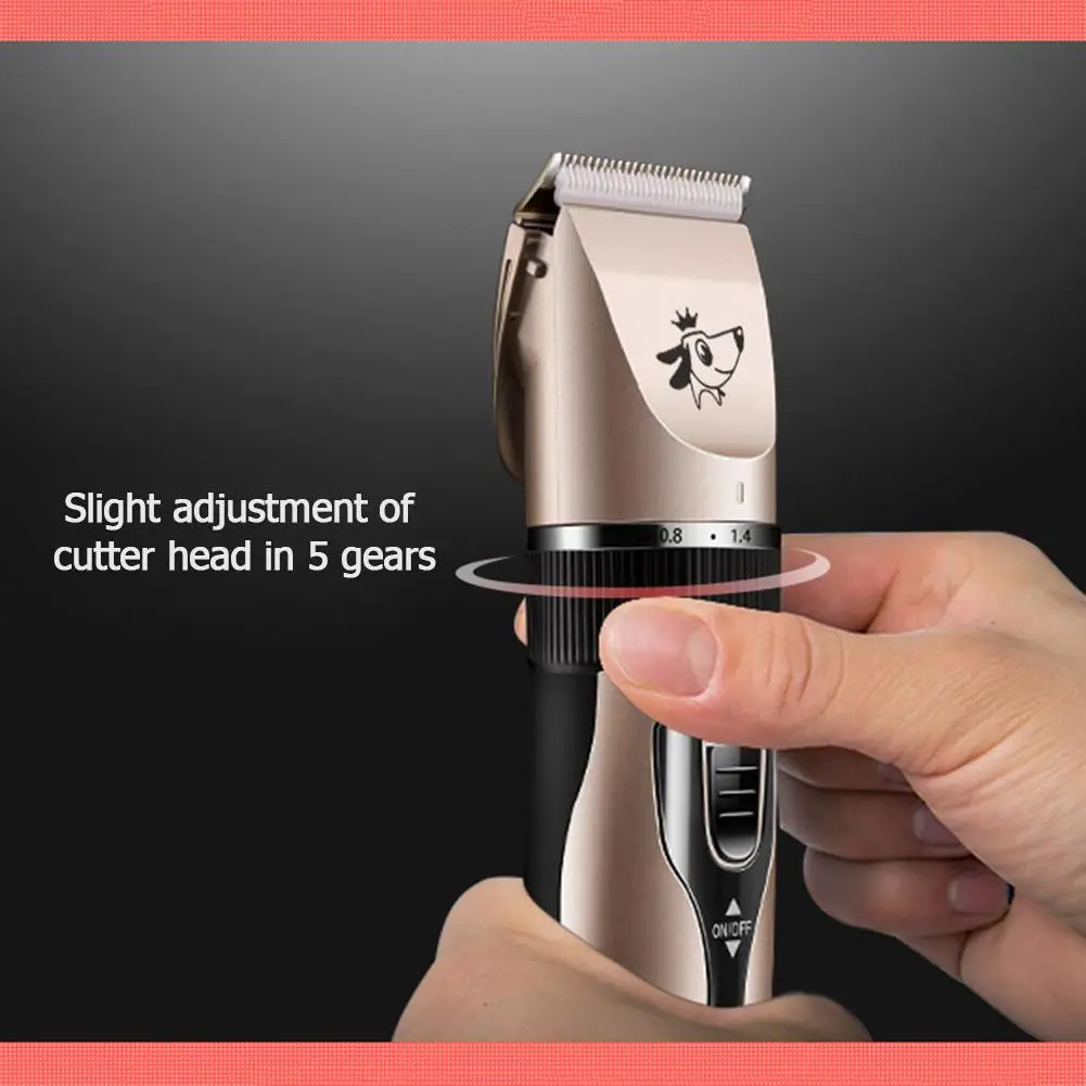 

8PCS Professional Dog Hair Trimmer Cutter USB Rechargeable Electric Pet Hair Clipper Send Nail Clipper Pet Comb Plug and Play