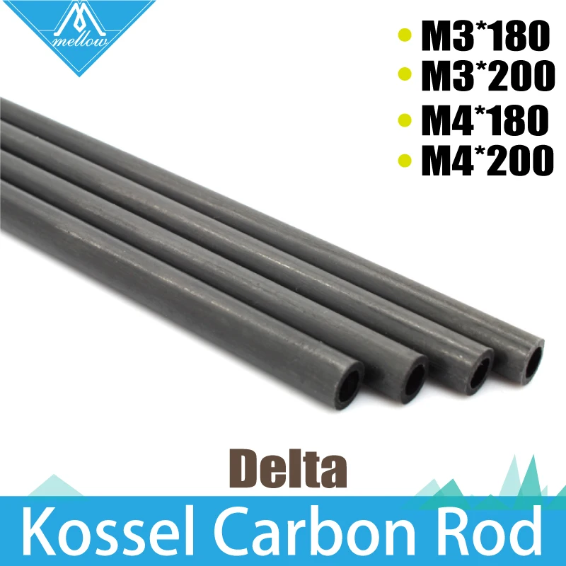 

3D Printer DIY Accessories Kossel Delta kossel 5*3mm 6*4mm 18cm 20cm Fiber Carbon Rod Parallel Arm Suitable for Mini 5347