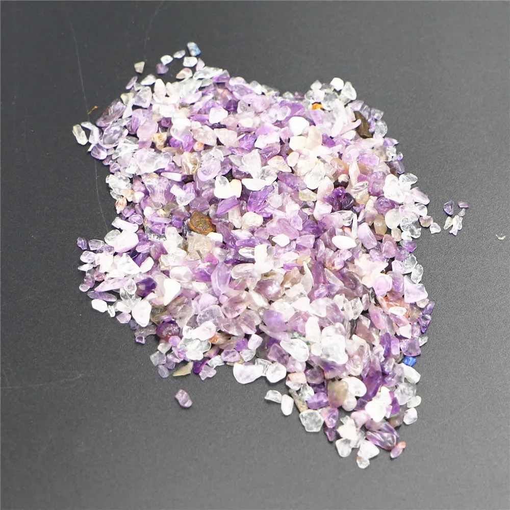 

100g/pack of Natural Pink Crystal Amethysts Rough Gravel Gemstones Mineral Fish Tank Bonsai Decorative Energy-saving Stone