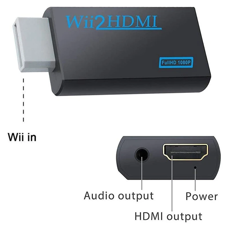 1080P Wii к HDMI конвертер адаптер с 3 5 мм o разъём Выход для ПК HDTV монитор все Дисплей