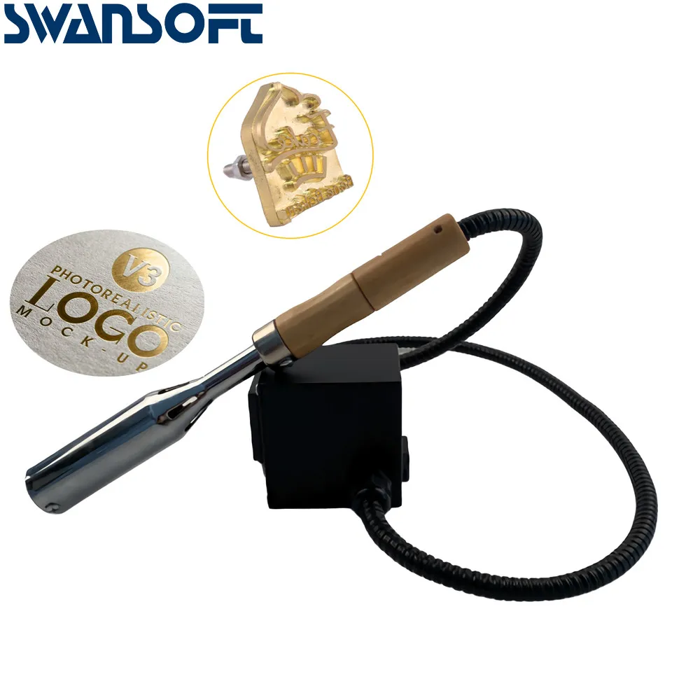 

SWANSOFT Handheld Hot Stamping Machine cake Leather stamp tool Branding iron custom Embossed LOGO Trademark embossing machine