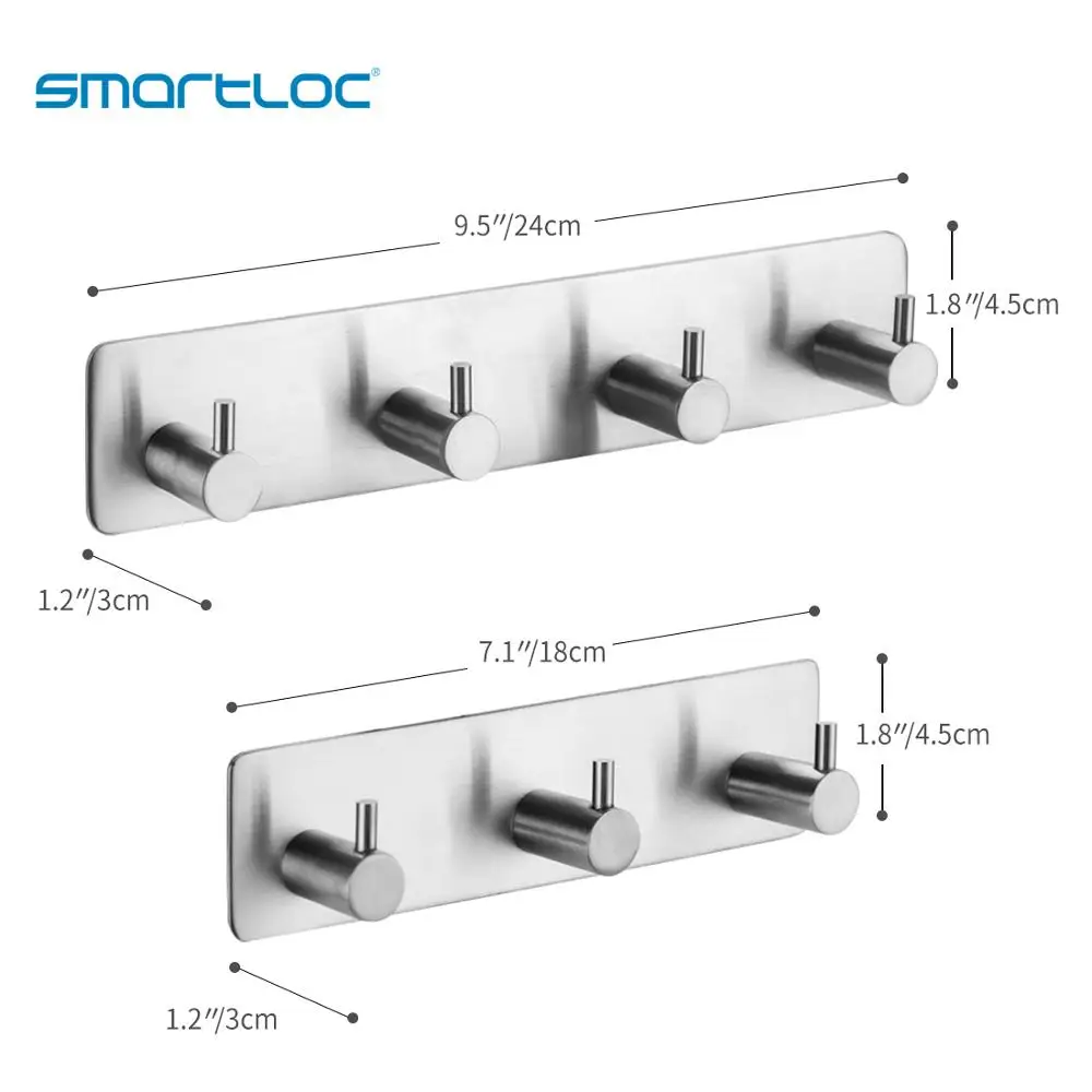 Фото Магнитный крючок smartloc из нержавеющей стали, вешалка для полотенец, пальто, ванной, крючки для одежды, подвесной органайзер для хранения, аксессуары №5