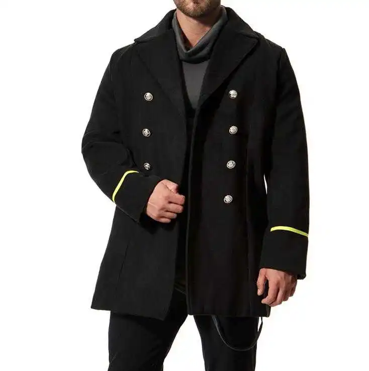 

HOT Winter new Men coat trend cashmere jackets male long thick jacket double-breasted woolen windbreaker Men's Brand Overcoat
