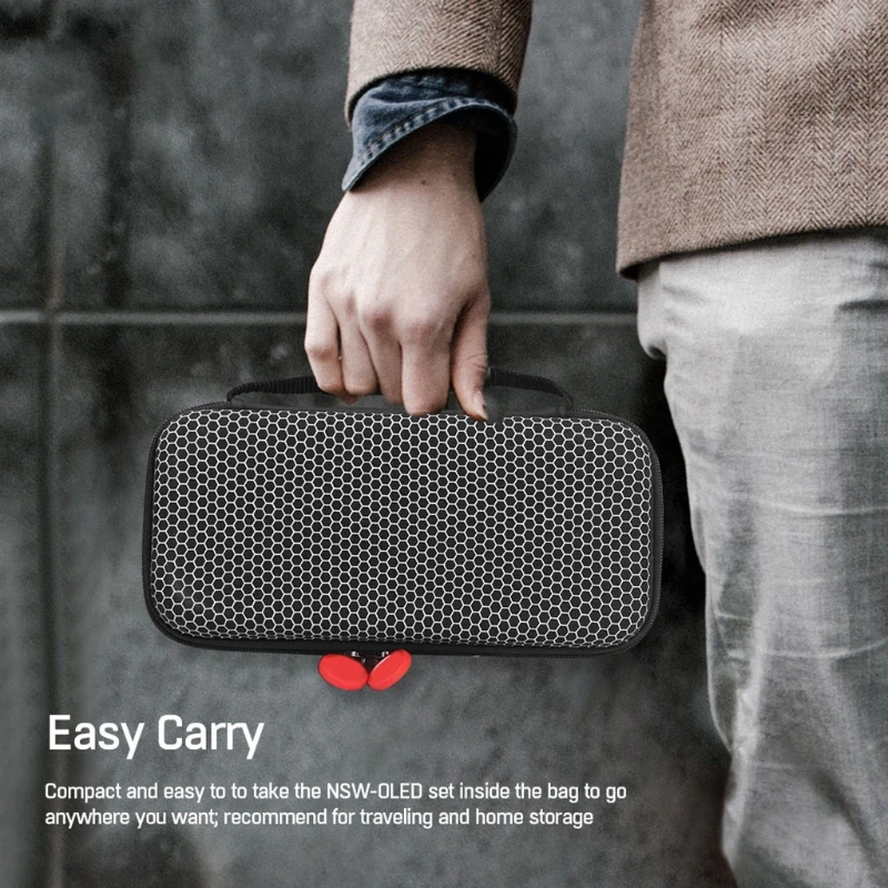 

Portable Storage Bag Hard Shell Travel Carrying Case Protector Waterproof Housing Container Compatible with Switch OLED Host