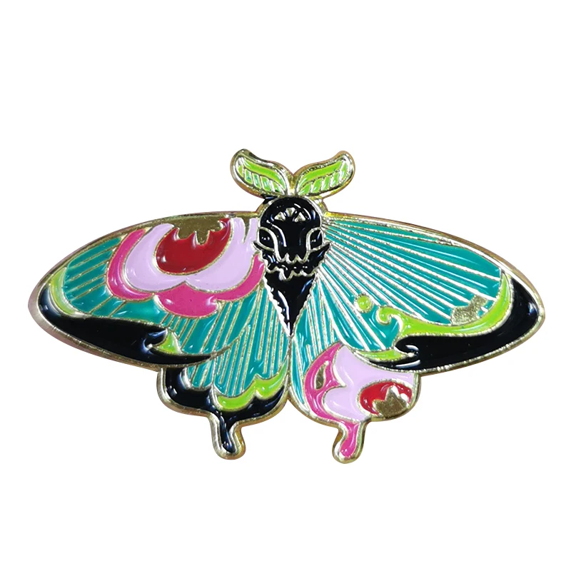 Красивый цветочный значок моли коллекция великолепных насекомых влюбленных |
