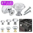 Ручки из хрустального стекла в форме алмаза, 203040 мм