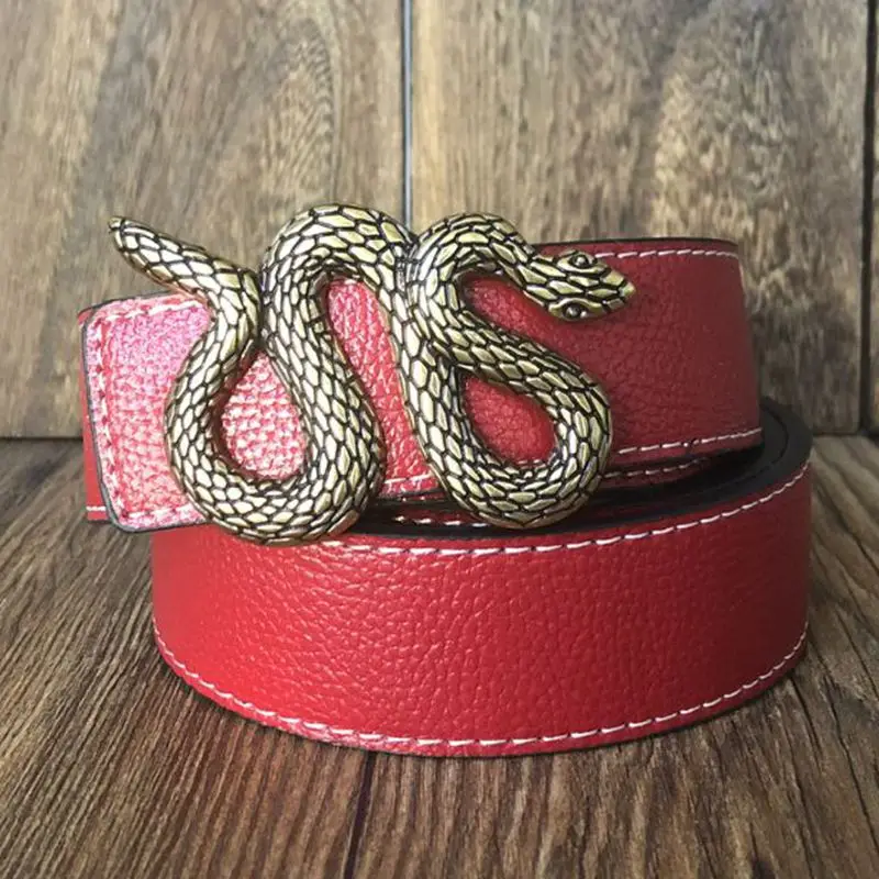 Модная модель из змеиной кожи гладкий ремень с пряжкой женские дизайнерские