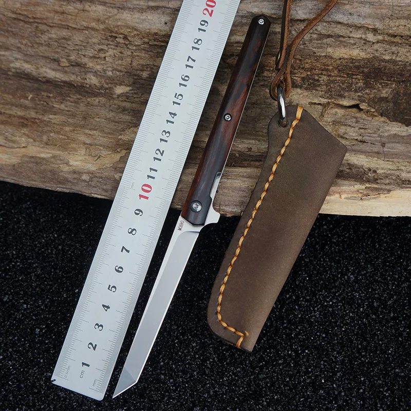 Outdoor survival folding knife ball bearing M390 steel desert iron wood camping hunting pocket knife EDC tool car multi-tool