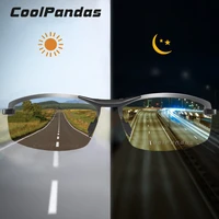 coolpandas photochromic sunglasses men polarized hd rimless glasses women driving goggles anti glare sun glasses zonnebril heren
