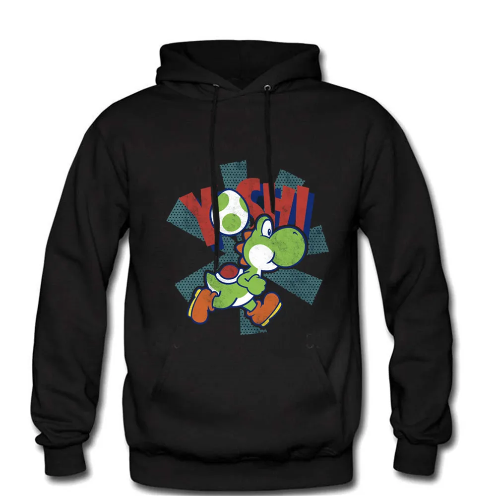 Мужская футбольная рубашка белая хип-хоп толстовка с принтом Йоши из 100% хлопка