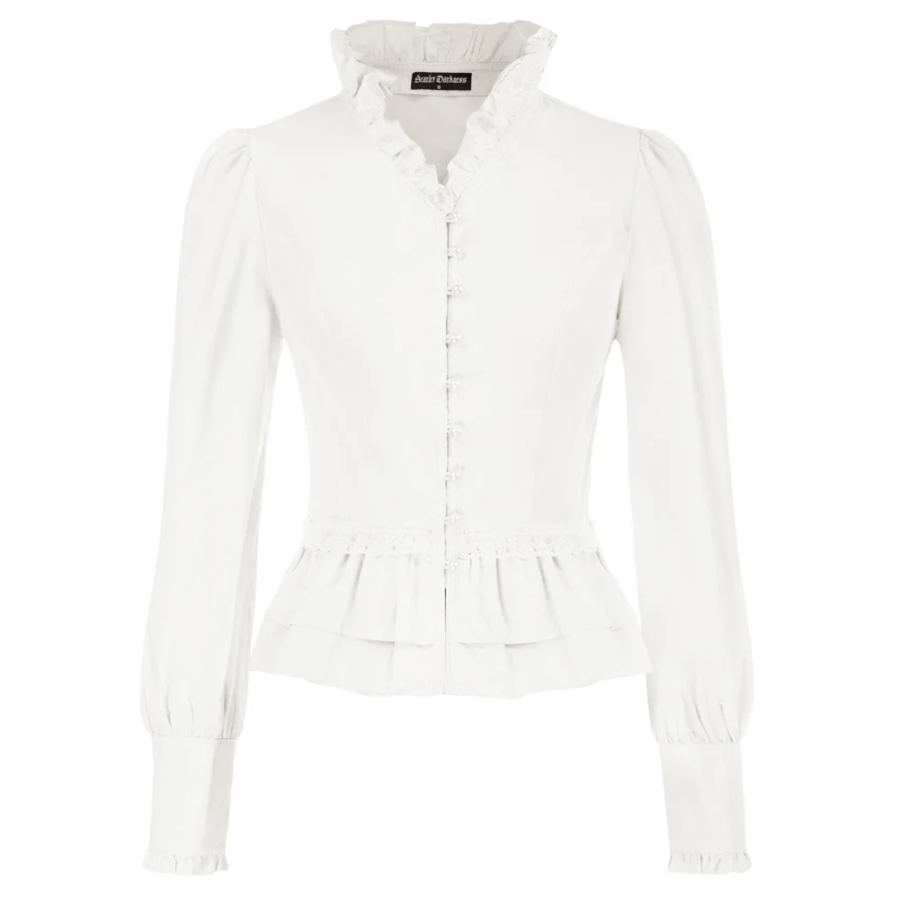 Женские рубашки SD в викторианском стиле стимпанк Готическая блузка с длинным