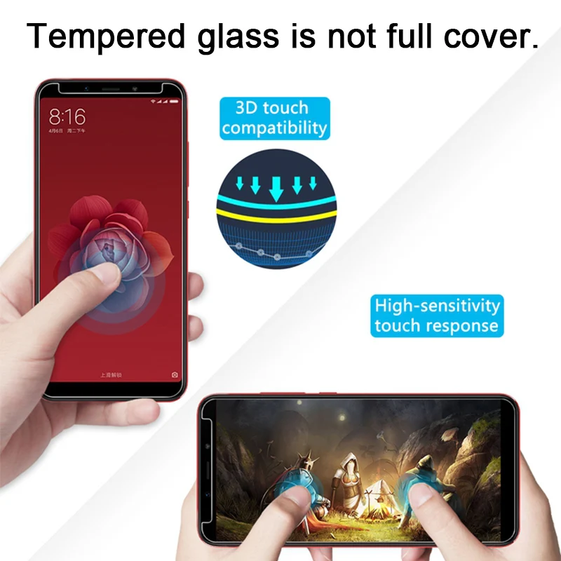 Закаленное стекло для Xiaomi Mi A3 A2 A1 9H HD 5 4 3 2 5S 4S | Мобильные телефоны и аксессуары