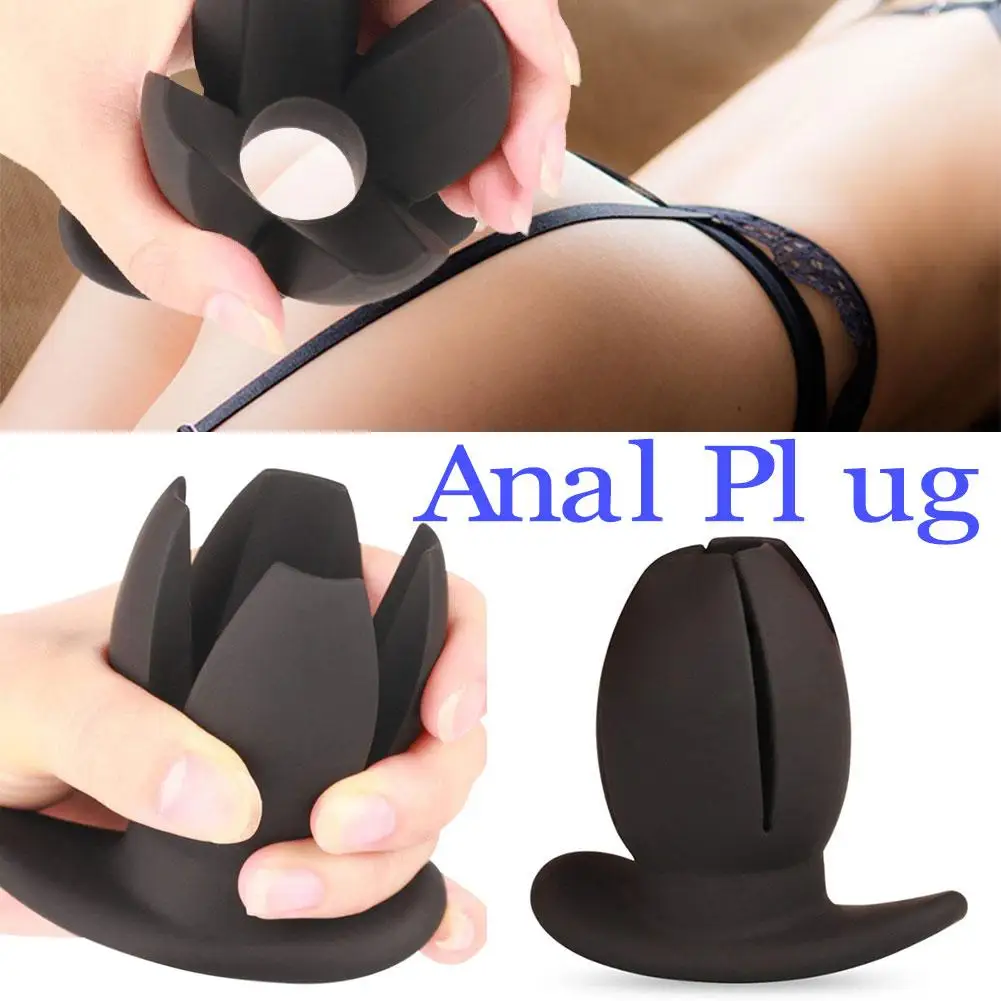 Anal Sexy Toys for Gay Men Women Anus Expansion Plug Cleaning Butt Hollow Petal Silicon Tunnel Vibrators |