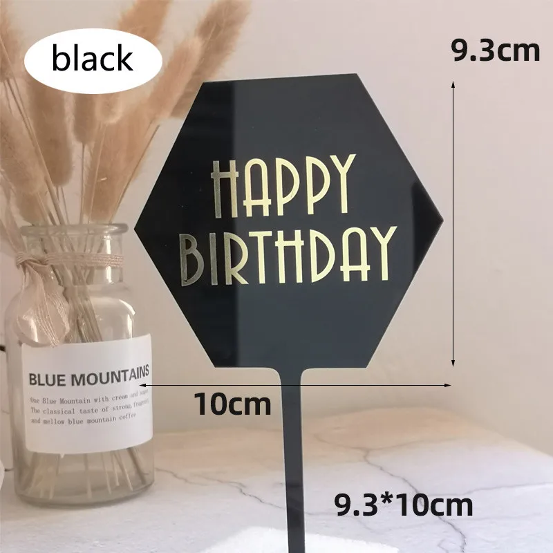 Новые украшение для именинного торта акриловые выпечки Десерт капкейк украшения