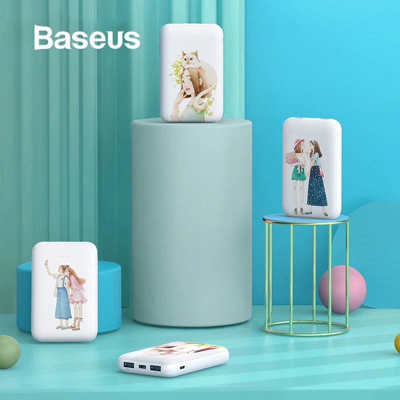 Baseus power Bank 10000 мАч Быстрая зарядка Внешняя батарея зарядное устройство USB bank