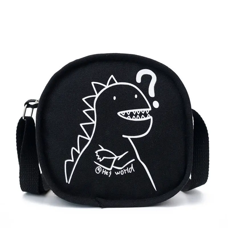 

Simple Canvas Round Small Bag Female 2021 Fashion New Wild Cartoon Single Shoulder Messenger Multifunctional Mobile Phone Bag