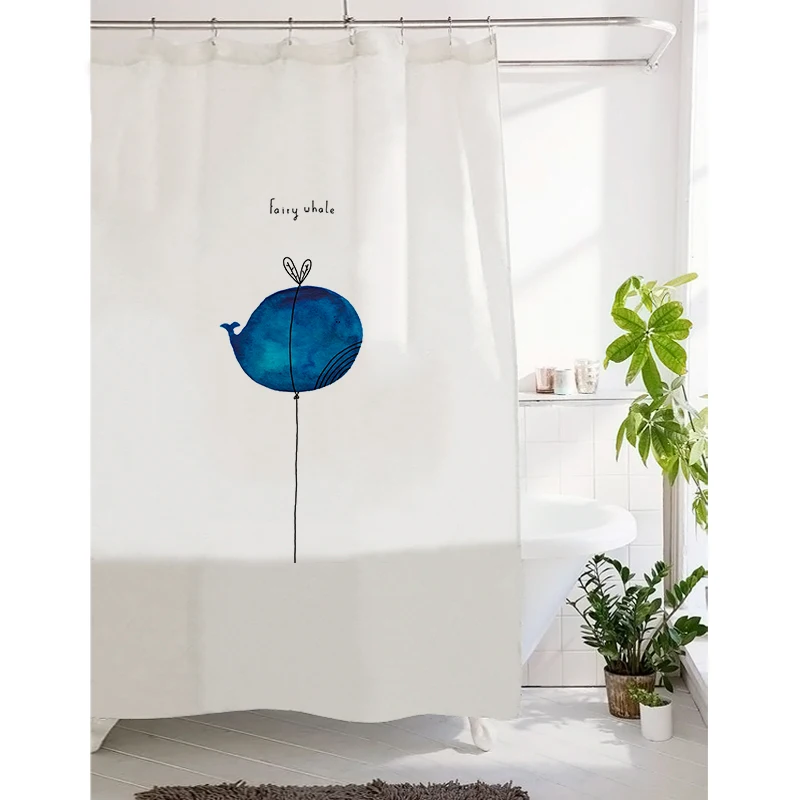 

Simple Nordic Shower Curtain Girly Modern Colorful Fabric Cute Shower Curtain Waterproof Duschvorhang Household Products DF50YL