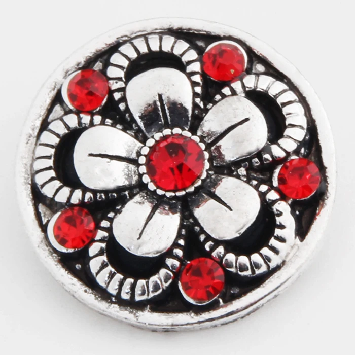 

18mm flower metal ginger snap button Fit 18mm snaps XH1301