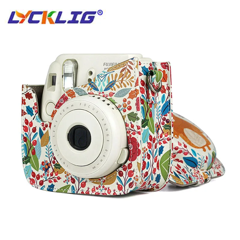 Чехол для Камеры Lycklig из искусственной кожи Защитная сумка Fujifilm Instax Mini 9 8 plus