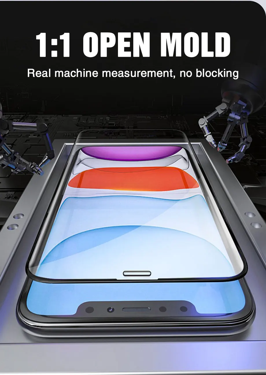 300D защитное стекло на iPhone 11 Pro X XS MAX 11 стекло полное покрытие iPhone 11 Pro Max XR защита экрана закаленное стекло