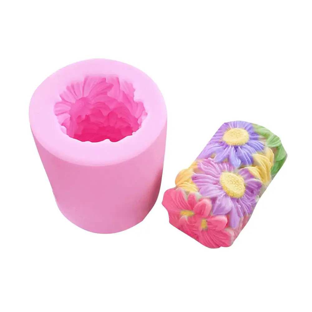 3D Свеча в виде подсолнуха силиконовая форма для мыла Сделай Сам Арома свеча