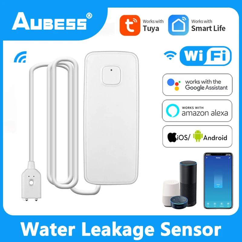 

Система сигнализации Aubess Tuya с Wi-Fi и датчиком утечки воды