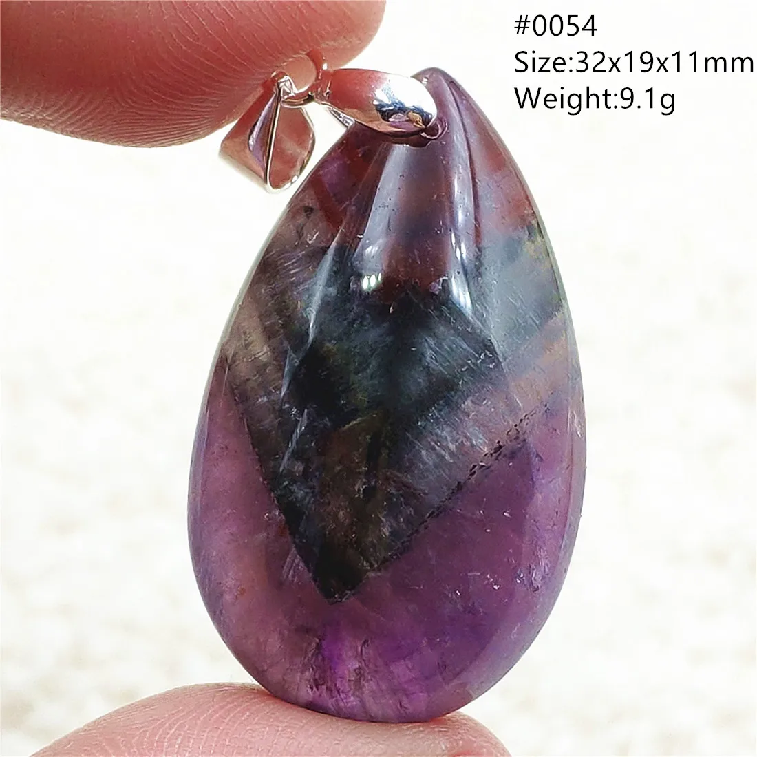 

Natural Auralite 23 Purple Cacoxenite Rutilated Quartz Pendant Canada Red Auralite 23 Women Men Necklace AAAAA