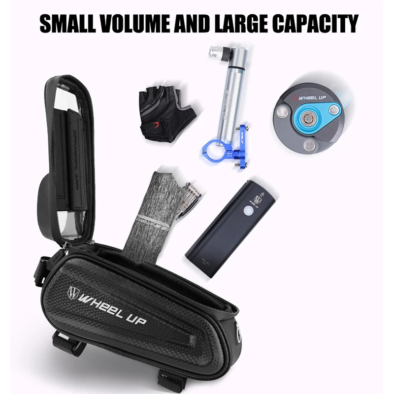 rainprooful bicycle phone holder pouch cycling reflective frame front top touch screen mount mtb bike gps bracket storage bag free global shipping