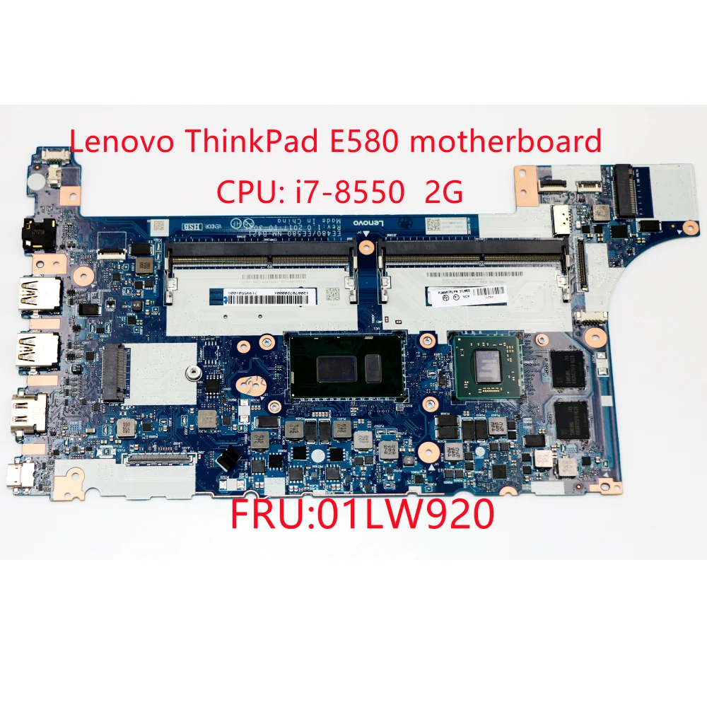 Новая оригинальная материнская плата для ноутбука E580 i7-8550U 2G FRU 01LW920 | Компьютеры и