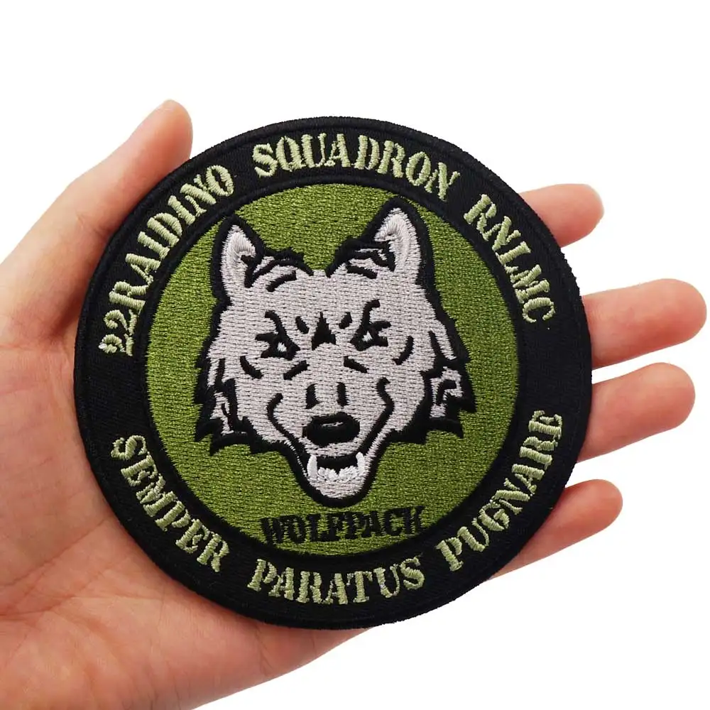 WOLFPACK нашивка с железом на подложке панк Военный Череп вышитый водитель байкер