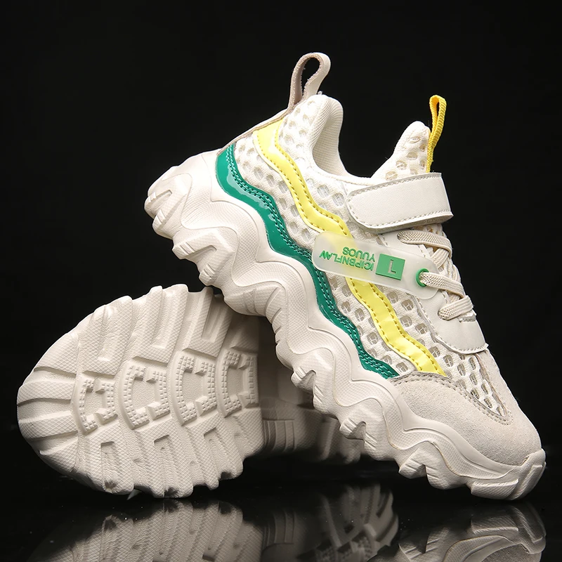 

Summer Fashion Kids Shoes Wave Bottom Girls Chunky Sneakers Mesh Breathable Children Footwear Chaussures Enfant Boys Trainers