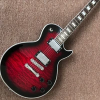 classic shopcustom electric guitarred color flame top mahogany body gitaar rosewood fingerboard guitarra