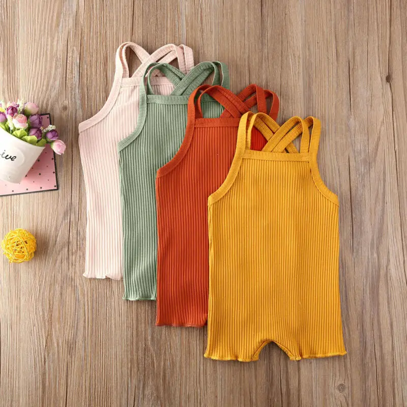 

Newborn Infant Toddler Baby Girl Boy Summer Sleeveless Romper Girl Boy Jumpsuit Rompers Baby Children Cotton Clothing 0-18M