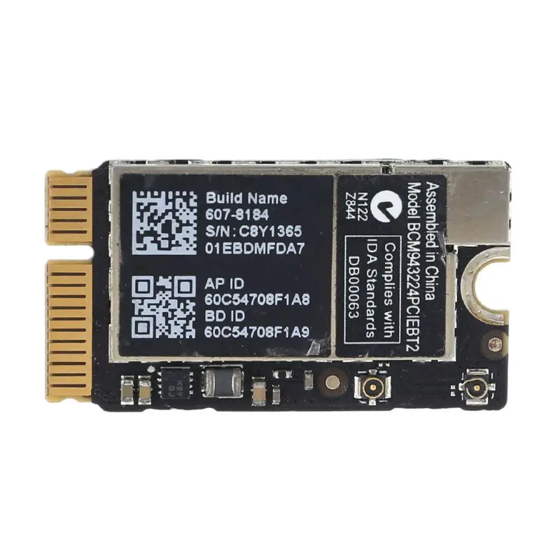 

BCM943224PCIEBT2 2.4/5G WiFi BT 4.0 Mini PCIe Network Card for mac OS Macbook
