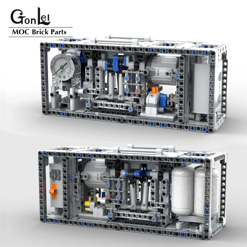 Display Moc Bricks Model With Pneumatic Tubes For Children Gifts