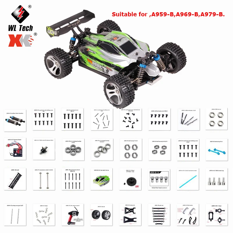

WLtoys 1:18 RC Car Spare Parts for A959-B High-Speed Original Accessories A949-33 To A959-B-25
