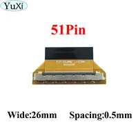 yuxi 1pcs lvds cable with lock to 51 pin ffc fpc flexible flat cable connector 187059 51221 for samsung for lg lcd