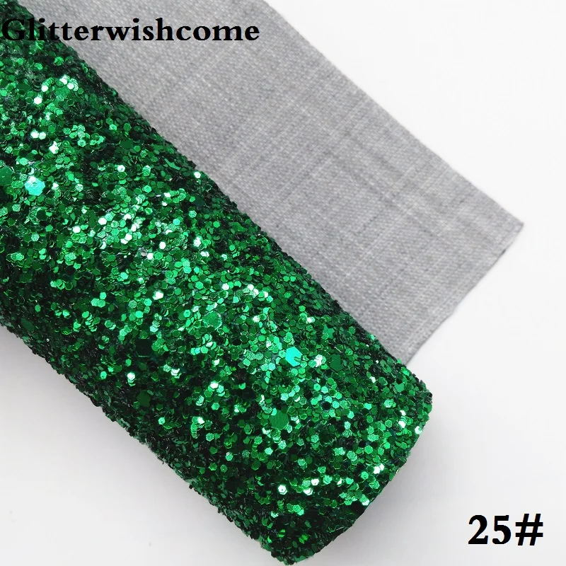 Glitterwishcome 21X29 см A4 Размер синтетическая кожа, плотная блестящая кожа ткань винил для бантов, GM021A - Цвет: 25