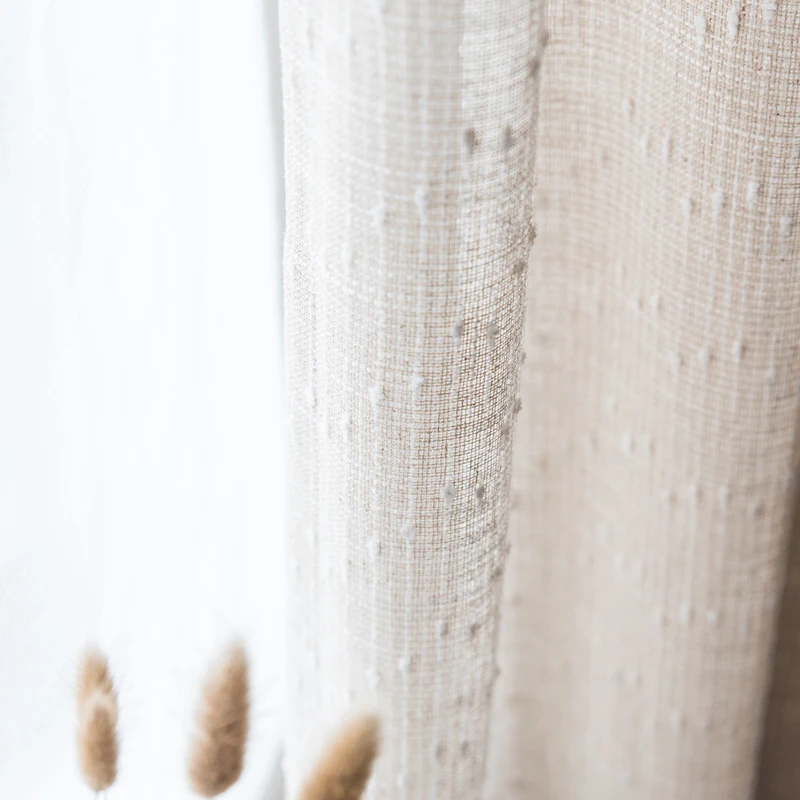 Японский Стиль плотная Конопляный занавес для Гостиная полотно вуаль Кухня окна