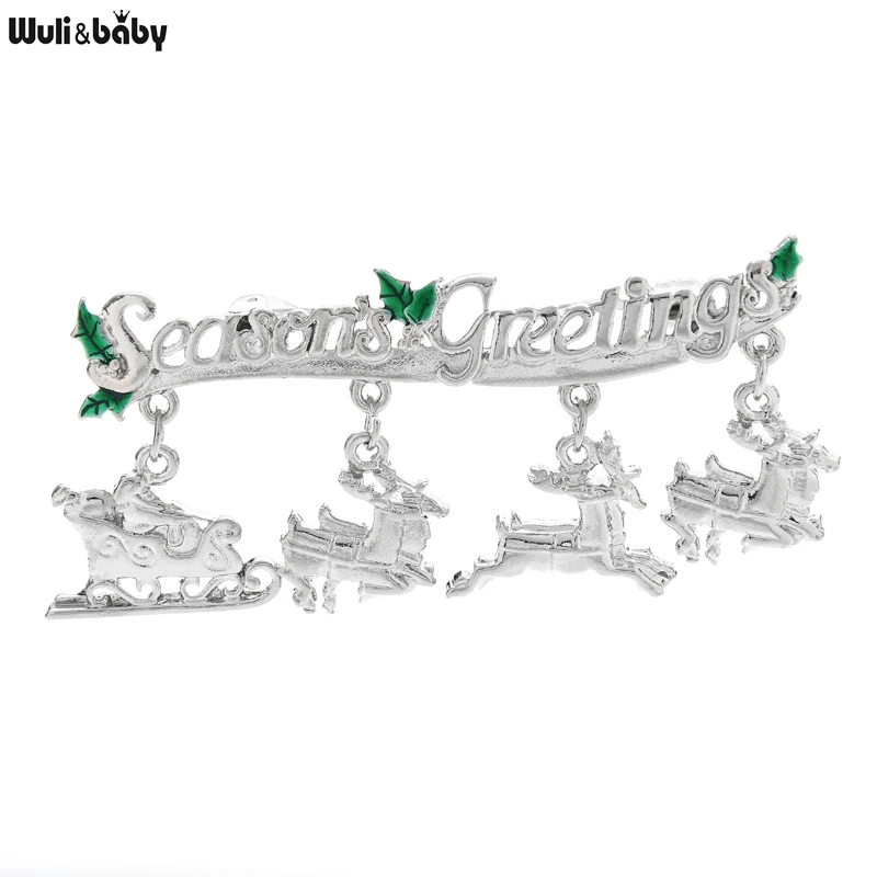 Wuli &amp baby металлическая брошь в виде Санты деда мороза для женщин и мужчин 2 цвета