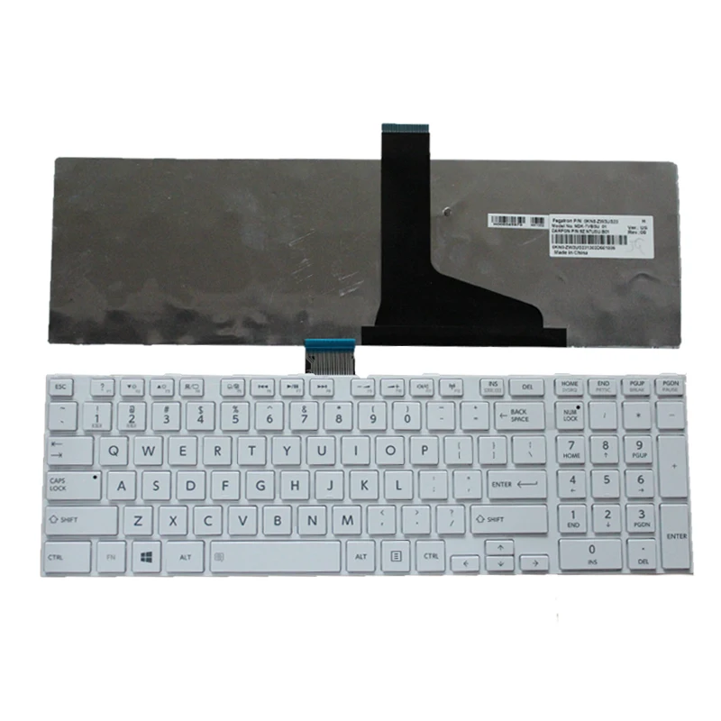 

New US keyboard For toshiba SATELLITE L850 L850D P850 L855 L855D L870 L870D white US laptop keyboard NSK-TVBSU