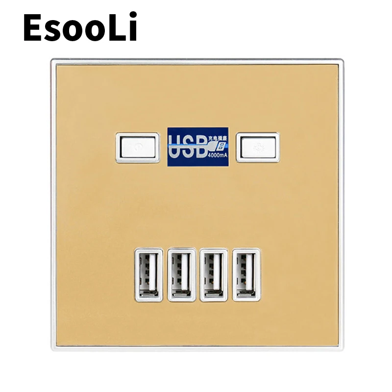 EsooLi Высококачественная 4 портовая Быстрая зарядка для домашнего использования
