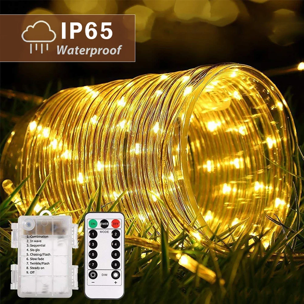 Светодиодный ная трубчатая гирлянда внутренняя и наружная с медным проводом