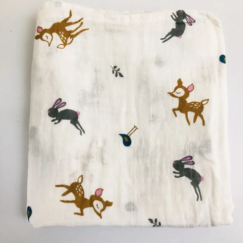 Хлопковое муслиновое одеяло для новорожденных муслиновые подгузники марлевые