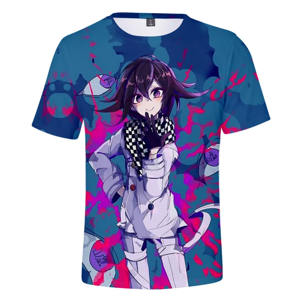 

Новинка, футболка Kokichi Ouma с 3D принтом, летние мужские и женские повседневные топы, футболки анум, модные топы оверсайз с мультяшными играми д...