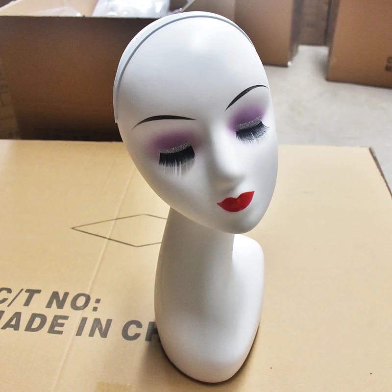 Женская голова манекен женский из АБС пластика искусственный белый парик очки