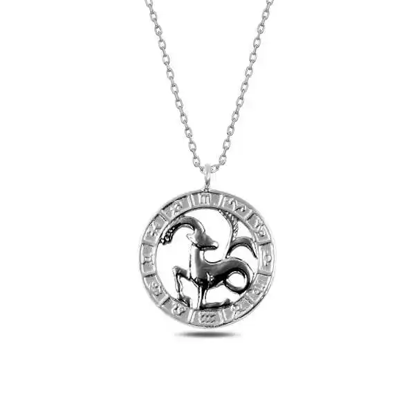 

Silver Capricorn Sign Necklace