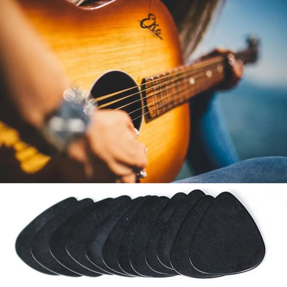 

Guitar Bass Pick 10pcs Acoustic Electric Nylon Mediator Thickness 0.5 mm Color Black White