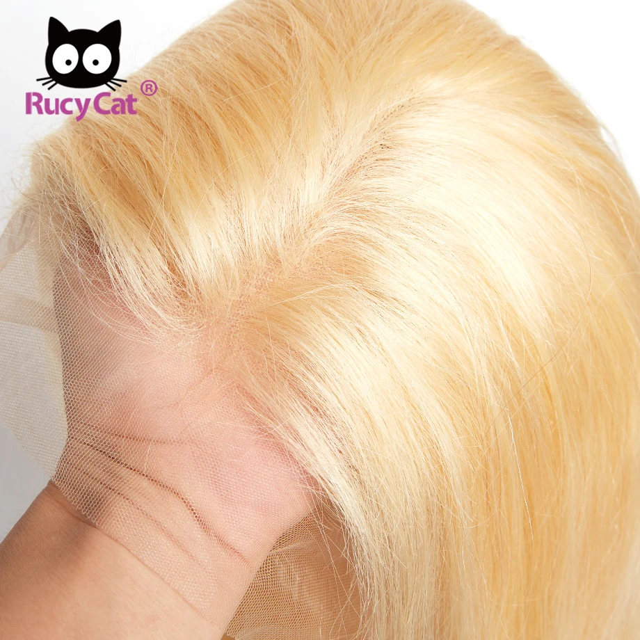 RucyCat 613 светлый парик человеческих волос фронта шнурка бразильские волосы Remy