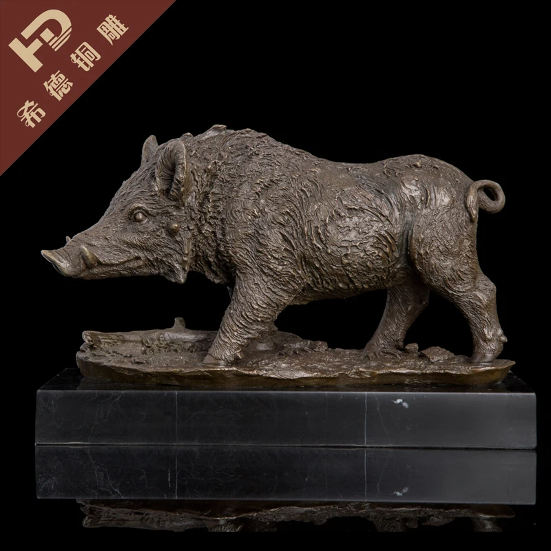 Статуя в форме знака зодиака скульптура животного украшение маленький Кабан